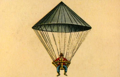 Lenormands faldskærm, 1783, 1932.