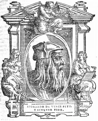 Leonardo Da Vinci. Fra: Giorgio Vasari, Livet af de mest fremragende italienske malere, billedhuggere og arkitekter, 1568