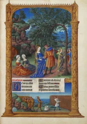 Les Très Riches Heures du Duc de Berry, Folio 57r - Flugten til Egypten