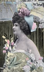 Lidia, vintage fransk postkort, c1900