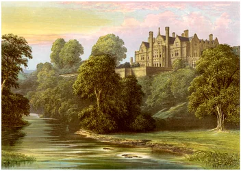 Lilburn Tower, Northumberland, hjemsted for familien Collingwood, c1880