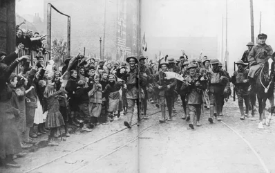 Lille bliver befriet af briterne, Frankrig, 17. oktober 1918