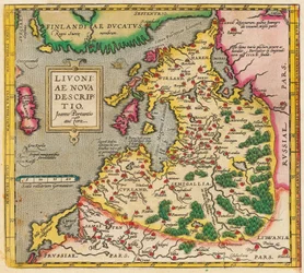 Kort over Livland, Nova Beskrivelse af Livland, 1573-1578