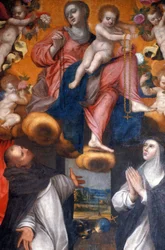 Loire Atlantique N* 069 - Moutiers - St-Pierre Kirke - Altertavle detalje