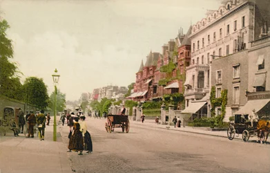 London. Bayswater Road, ca. 1900-tallet.
