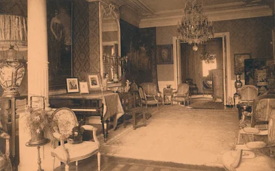 Louis XVI værelse på den cubanske ambassade i Bruxelles, Belgien, 1927.