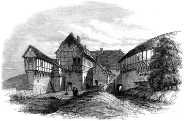 Luthers hus på Wartburg Slot, Eisenach, Tyskland, 1862