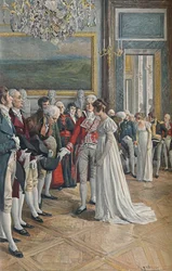 Madame Bonaparte modtager ambassadører ved Tuilerierne, 1896