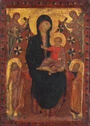 Madonna og barn med Johannes Døberen, Sankt Peter og to engle, ca. 1290.