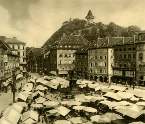 Main Square, Graz, Steiermark, Østrig, c1935.