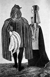 Mandlig og kvindelig kostume, slutningen af det 15.-begyndelsen af det 16. århundrede, 1910