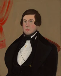 Mand med guldblyant, ca. 1850.
