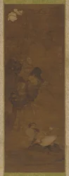 Mandarinænder, klipper og en blomstrende plante, 1368-1644.