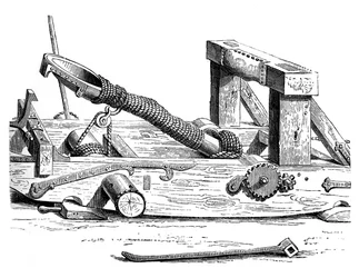 Mangonel, en krigsmotor i det 15. århundrede, 1870