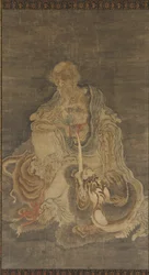 Manjushri siddende på en løve, 1368-1644.