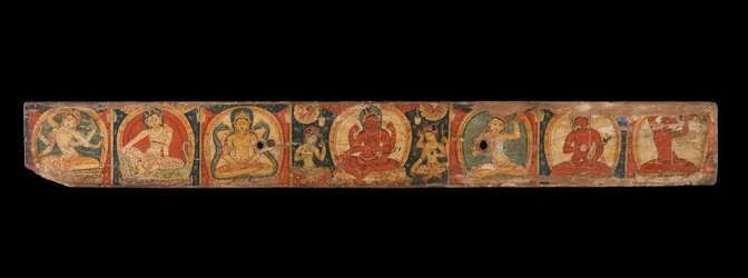 Manuskriptomslag med Avalokiteshvara The Bodhisattva of Infinite Compassion, 1100-tallet.
