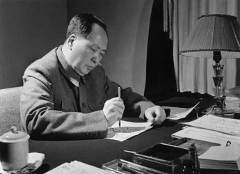 Mao Zedong, kinesisk kommunistisk revolutionær og leder, ca. 1950