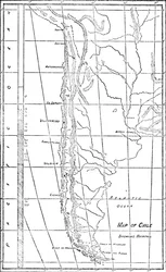 Kort over Chile, 1911