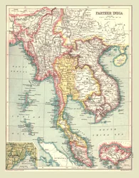 Kort over det fjerne Indien, 1902.
