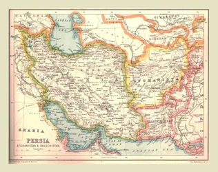 Kort over Persien, 1902.