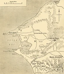 Kort over Suvla Bay, Gallipoli halvøen, Første Verdenskrig, 1915, c1920.
