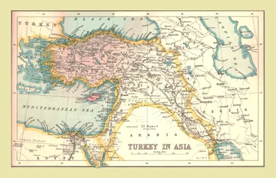 Kort over Tyrkiet i Asien, 1902.
