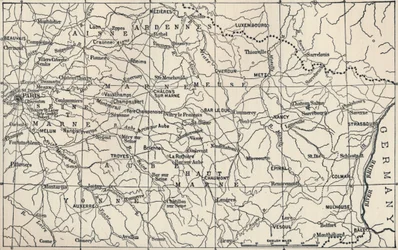 Kort over operationsområdet i 1814, 1896