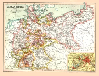 Kort over det tyske rige, 1902.