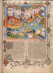 Marco Polos afgang fra Venedig i 1271 Fra Marco Polos Travels, ca 1400