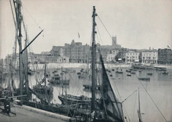 Margate - Havnen og anløbsbroen, 1895