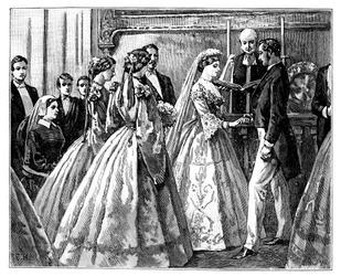 Ægteskab mellem prinsesse Alice og Ludwig IV, storhertug af Hessen, 1. juli 1862 slutningen af det 19. århundrede