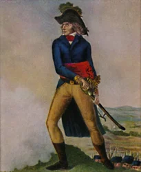 Marskal Bernadotte 1763-1844. Gravering efter tegning af Hilaire Le Dru, 1934.