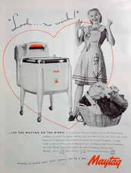 Maytag vaskemaskine annonce, 1946
