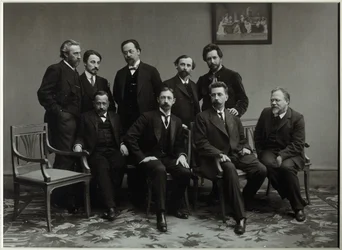 Medlemmer af den litterære gruppe Sreda onsdag 1910
