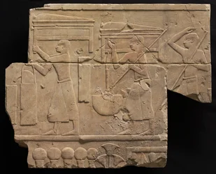 Mænd, der bærer gravudstyr, 667-647 f.Kr.