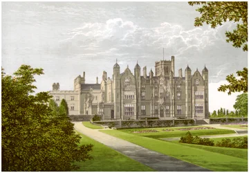 Merevale Hall, Warwickshire, hjemsted for Dugdale-familien, c1880