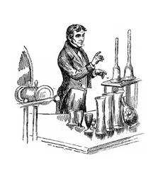 Michael Faraday forelæser ved Royal Institution, London, 1835 20. århundrede