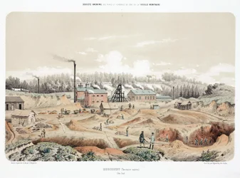 Minedrift, metalmalm Zinkmine, Neutral Moresnet (Moresnet neutre)