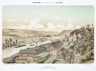 Minedrift, metalmalm Zinkværk, Flone, Belgien
