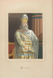 Mithridates. Fra: Berømte mænd og kvinder gennem tiden af ​​Juan Landa, 1875-1877.
