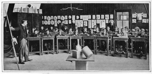 Modeltegning på en Higher Grade School, London, c1900 1901