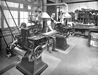 Monotype hjul og stereotype afdeling, 1919
