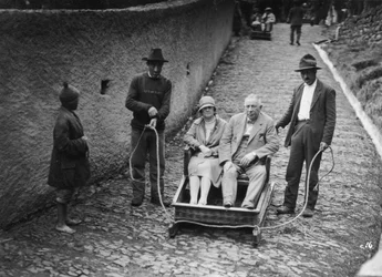 Monte slæde, Madeira, Portugal, c1920
