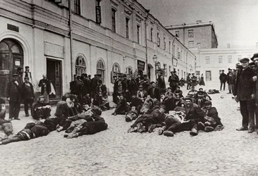 Moscow hjemløse krisecentre beboere, Rusland, c1904