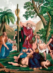 Moses og den skamløse slange, c1860