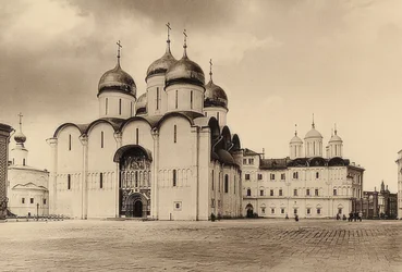 Moskva. Dormition Katedral. Omkring 1900