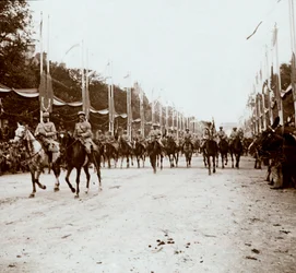 Beredne officerer, sejrsparade, Paris, Frankrig, c1918-c1919
