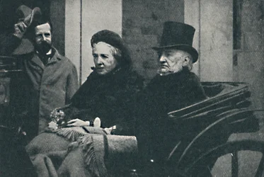 Mr. og Mrs. Gladstone kører gennem Glasgow ved det almindelige valg i 1892, 1900