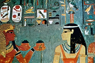 Vægmaleri fra de adeliges grave, Theben, Luxor, Egypten