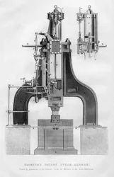 Nasmyths patent på damphammer, 1866
